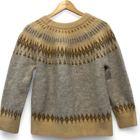 Thick Wool Cashmere-Feel Sweater Cream Cozy Knit — Size M (Approx.) - Picture 2 of 7